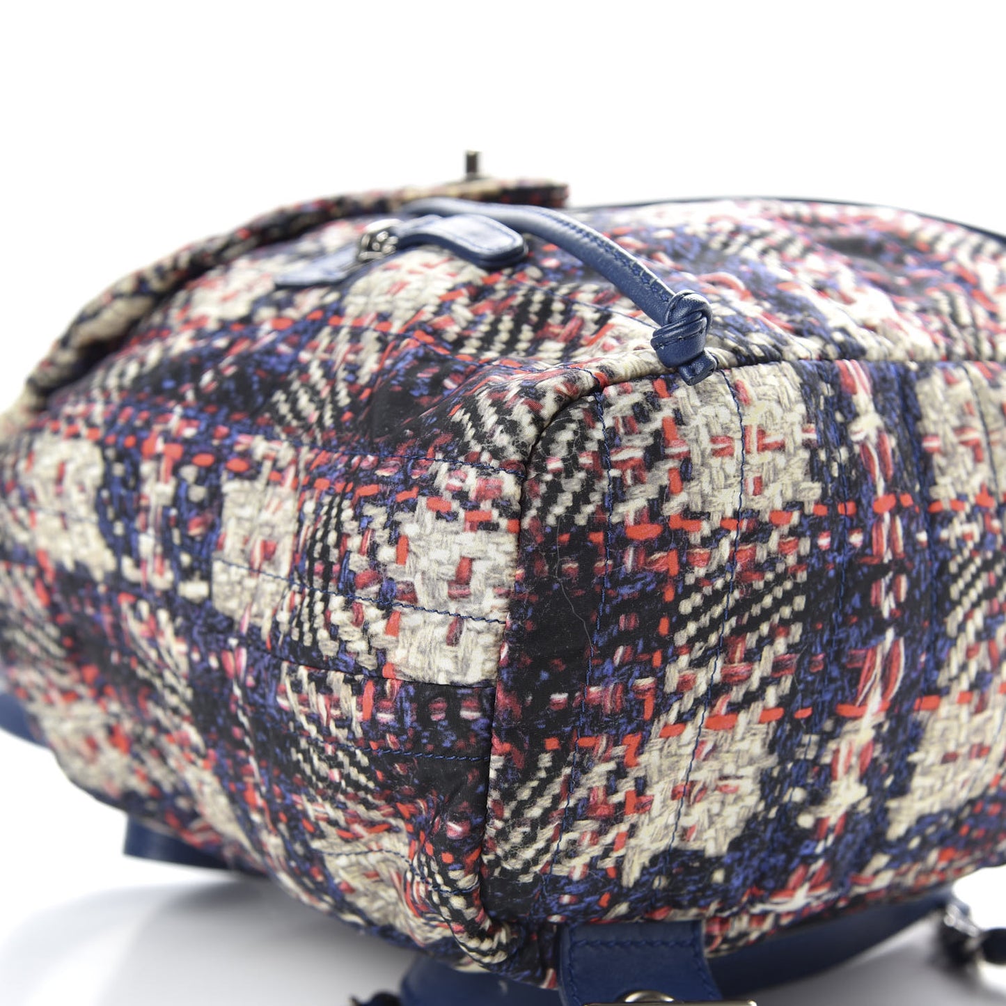 Lambskin Nylon Tweed Printed Backpack Multicolor