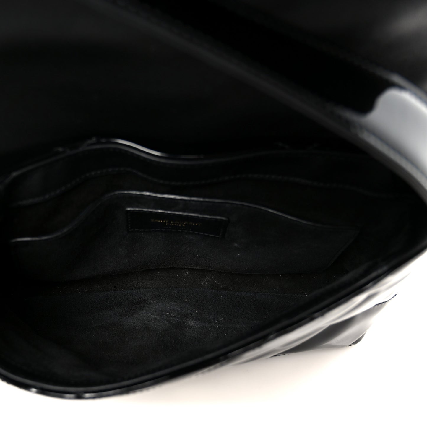 Patent Quilted Le 57 Diamond Shoulder Bag Black