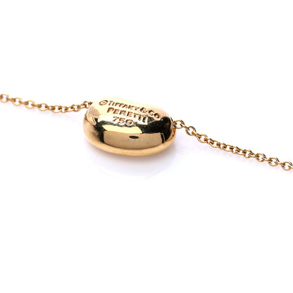 Tiffany 18K Yellow Gold 11mm Elsa Peretti Bean Pendant Necklace 4 of 6