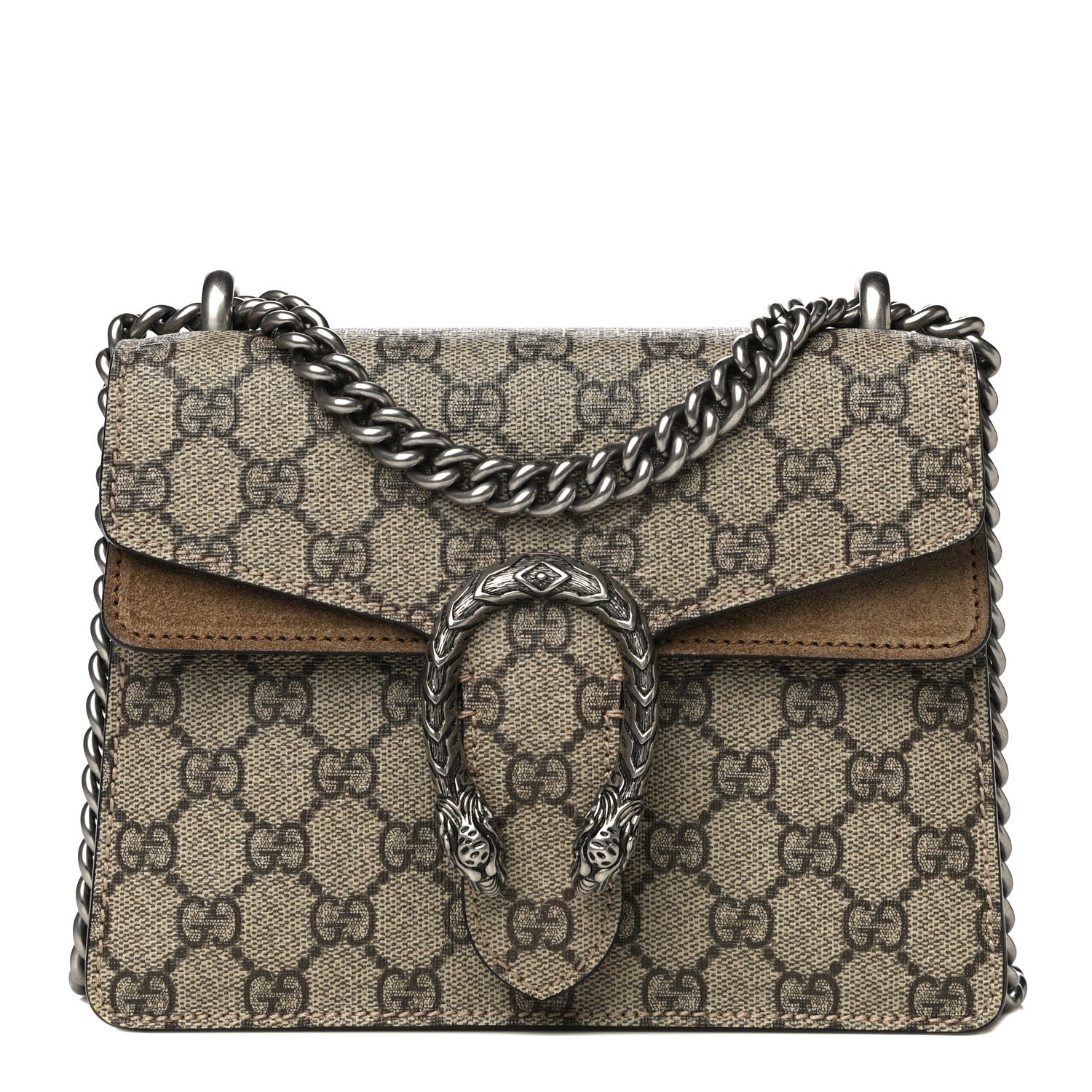Gucci GG Supreme Monogram Mini Dionysus Shoulder Bag Taupe 1 of 12