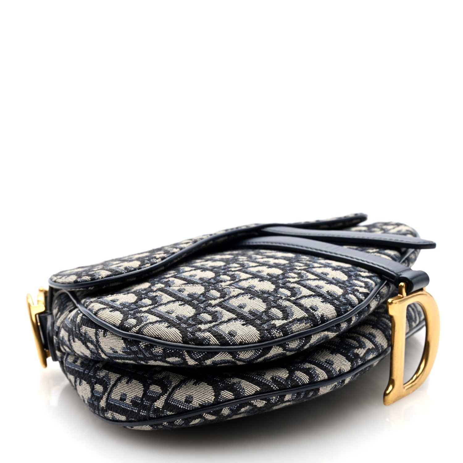 Christian Dior Oblique Saddle Bag Blue 4 of 10