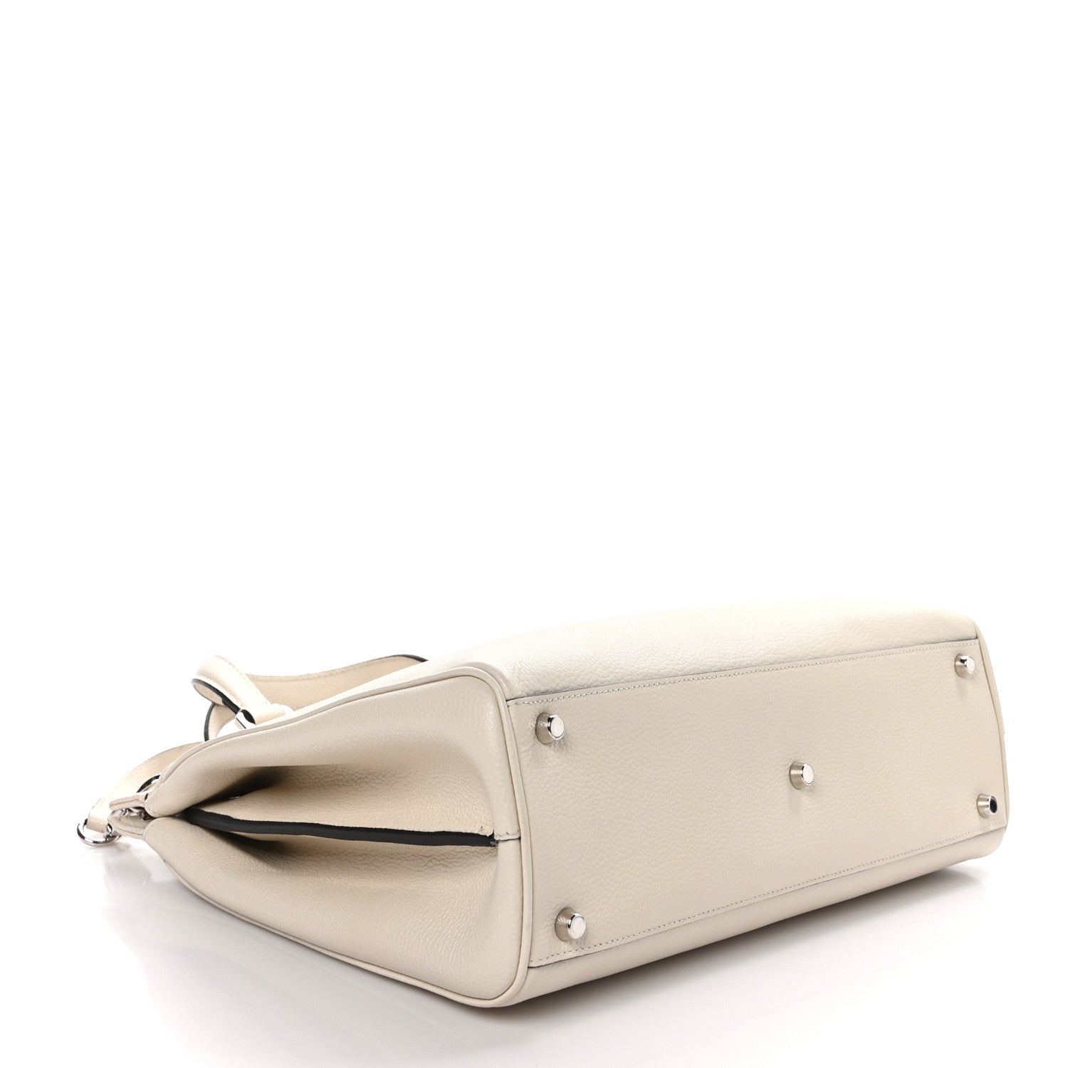 Gucci Grainy Calfskin Medium Zumi Top Handle Bag Mystic White 4 of 9