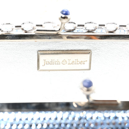 Judith Leiber Swarovski Crystal Minaudiere Clutch Blue 5 of 8