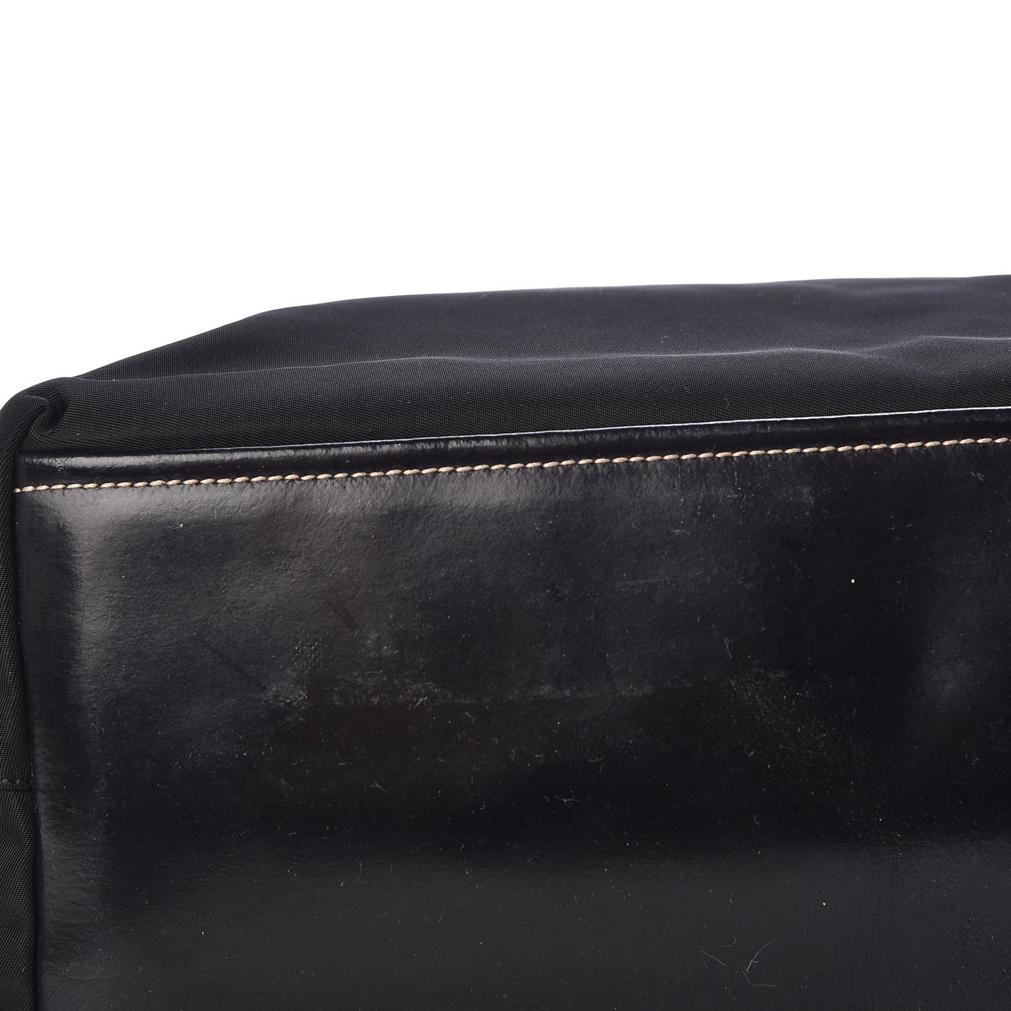 Tessuto Nylon Soft Calf Tote Nero Black