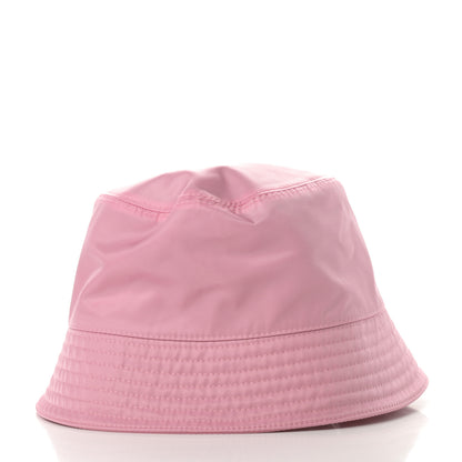Prada Re-Nylon Metal Triangle Logo Womens Bucket Hat M Begonia 4 of 7