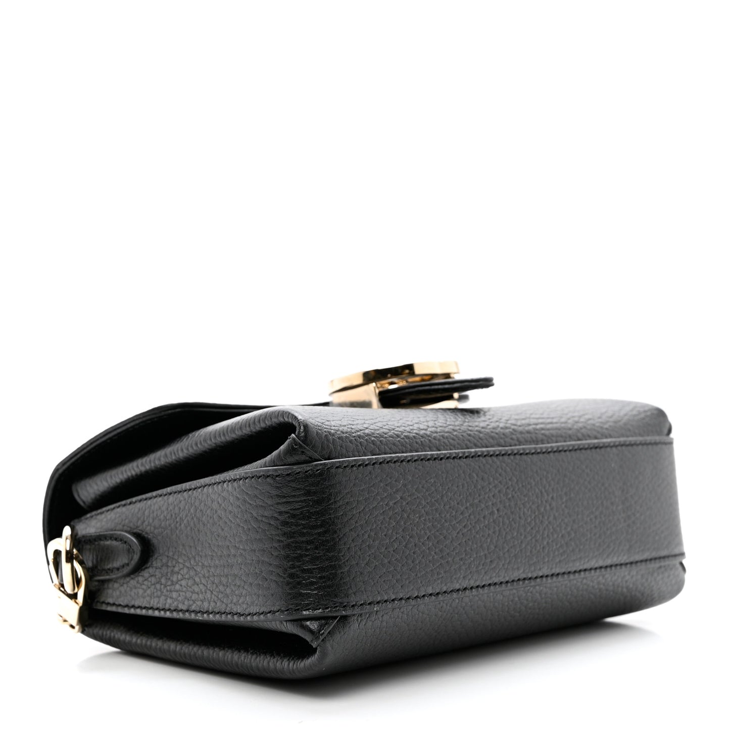 Dollar Calfskin Interlocking G Crossbody Bag Black