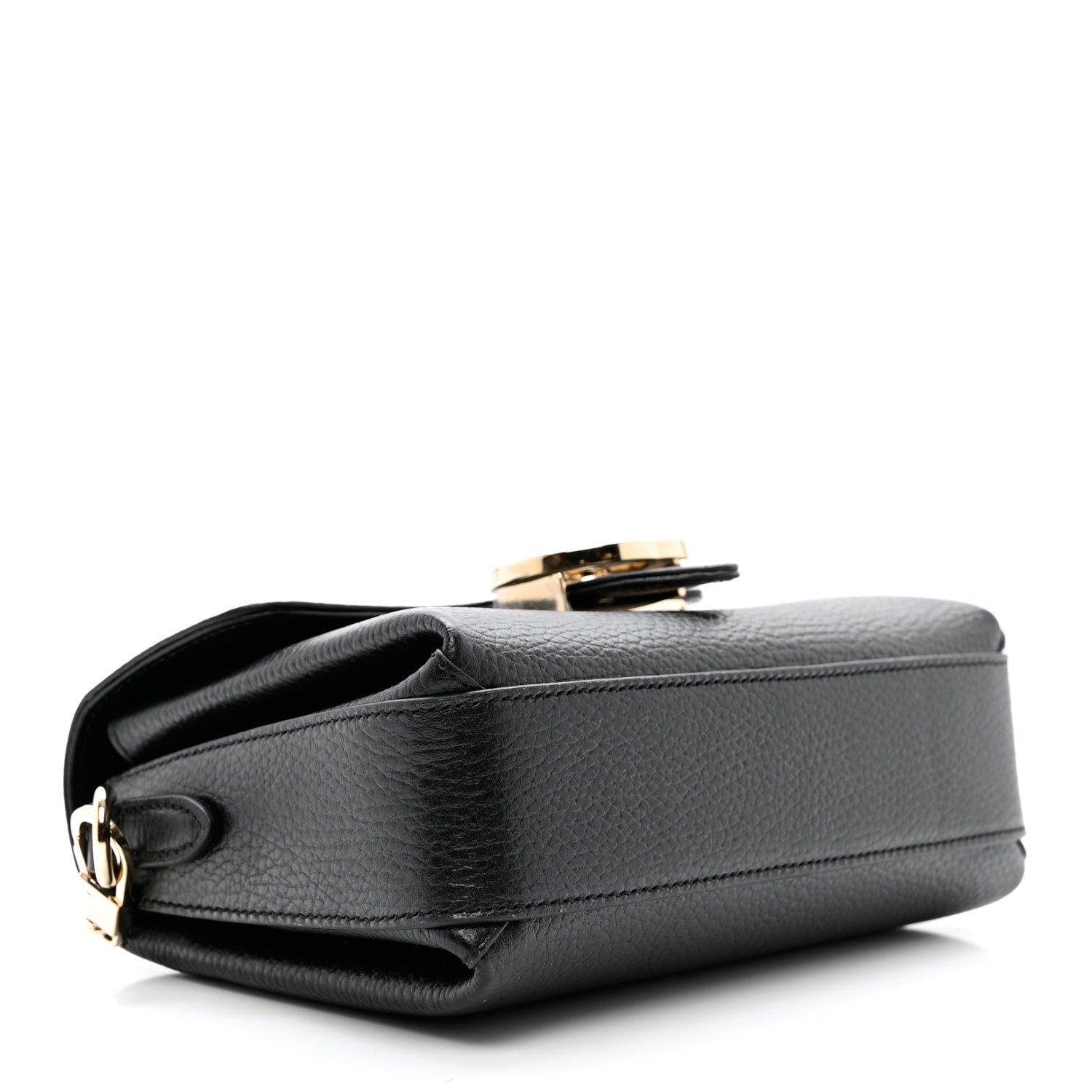Gucci Dollar Calfskin Interlocking G Crossbody Bag Black 4 of 9
