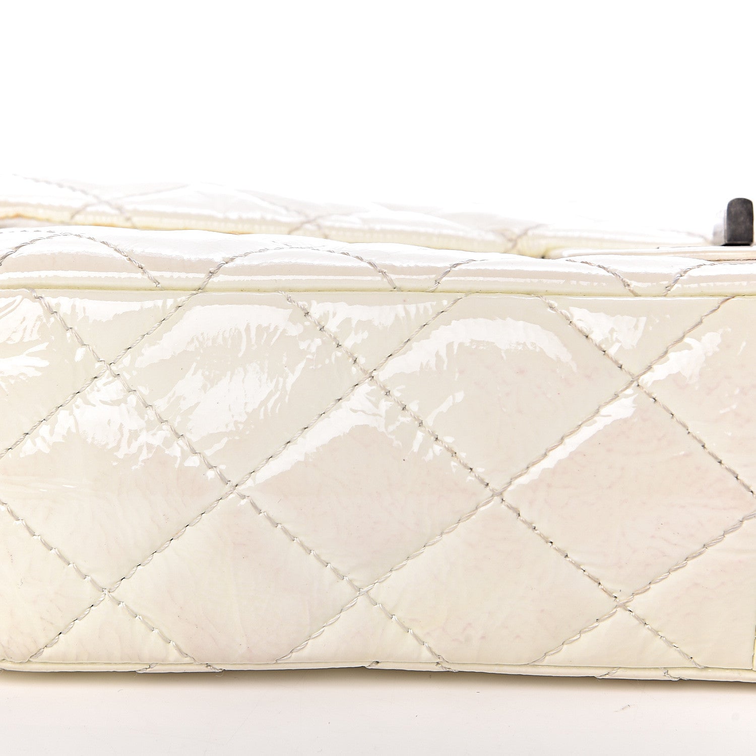 Chanel Distressed Patent Quilted 2.55 Reissue Flap 227 White 15 of 19