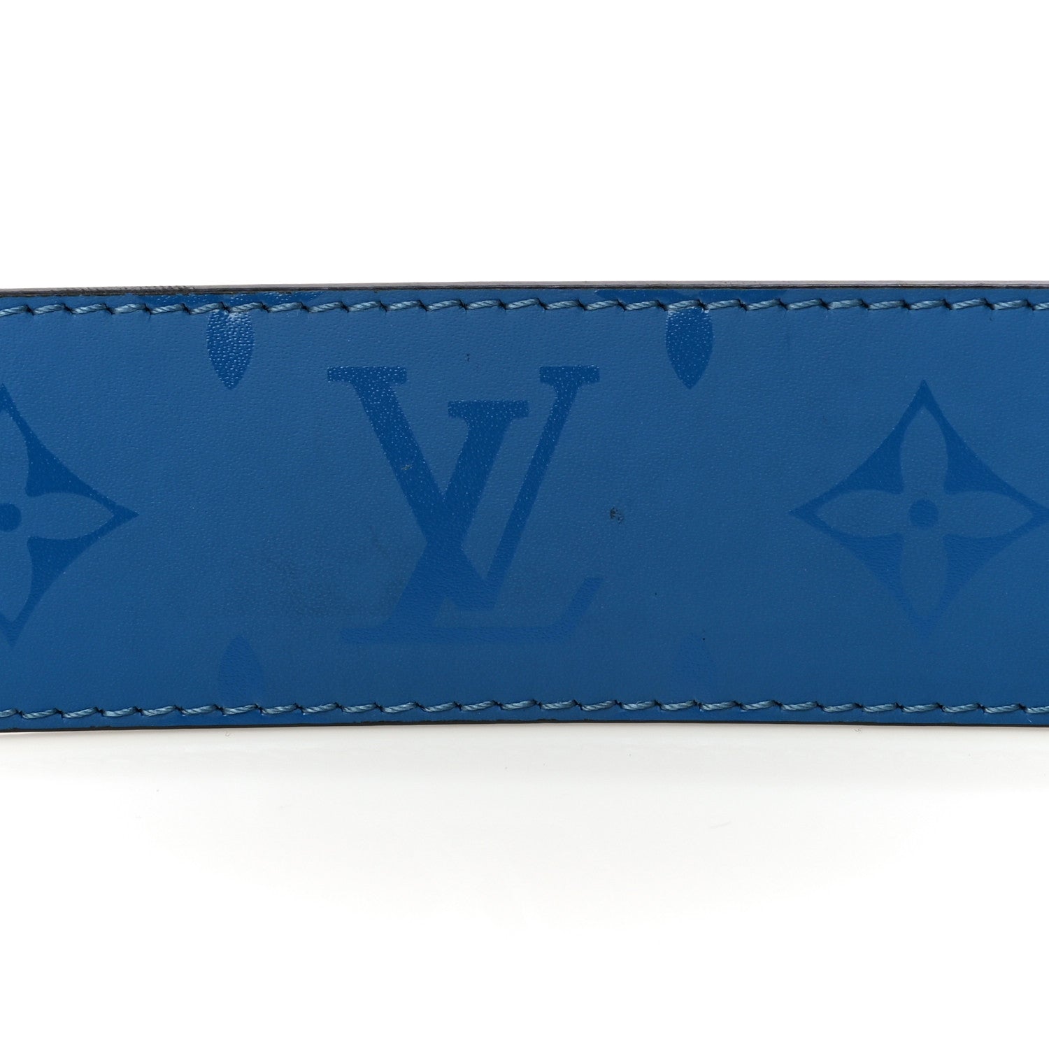 Louis Vuitton Calfskin Monogram 40mm LV Initiales Reversible Belt 95 38 Blue 9 of 11
