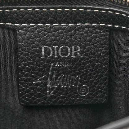 Christian Dior X SHAWN STUSSY Grained Calfskin Saddle Messenger Bag Black 6 of 11