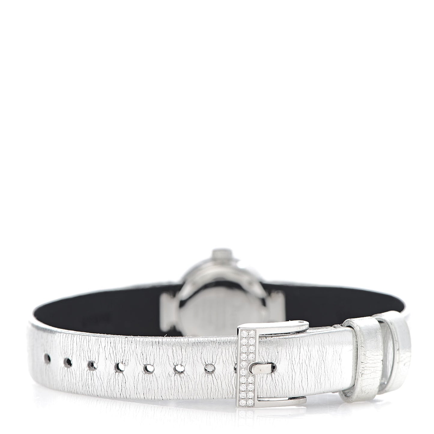 Stainless Steel Calfskin Diamond Bezel 19mm La D De Dior Quartz Watch Black