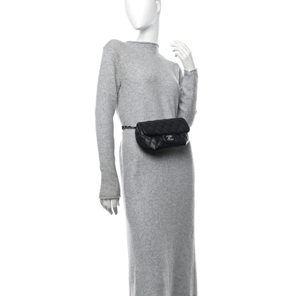 Chanel Calfskin Quilted CC Uniform Flap Belt Bag Black 2 of 11