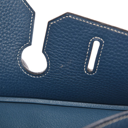 Hermes Taurillon Clemence Birkin 35 Bleu Thalassa 12 of 44