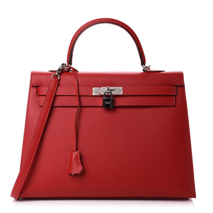 Hermes Epsom Kelly Sellier 35 Rouge Casaque 1 of 10