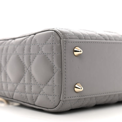 Christian Dior Lambskin Cannage Small My ABCDior Lady Dior Grey 9 of 12