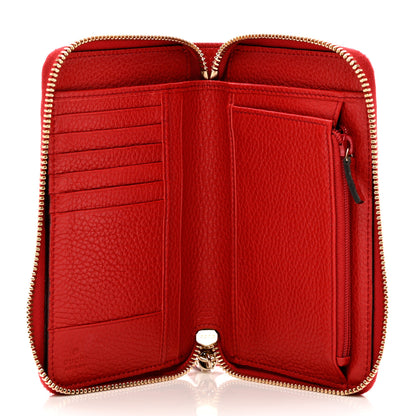 Gucci Pebbled Calfskin Medium Soho Zip Around Wallet Red 5 of 6