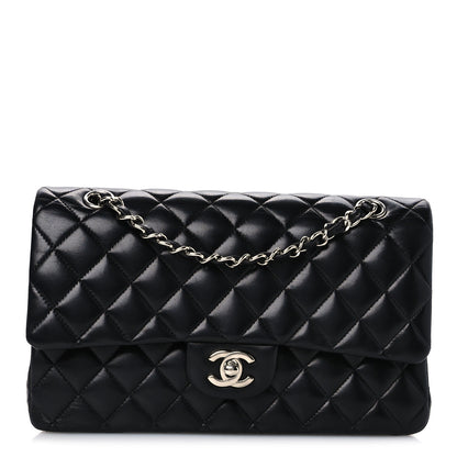 Chanel Lambskin Quilted Medium Double Flap Black Black 1 of 11