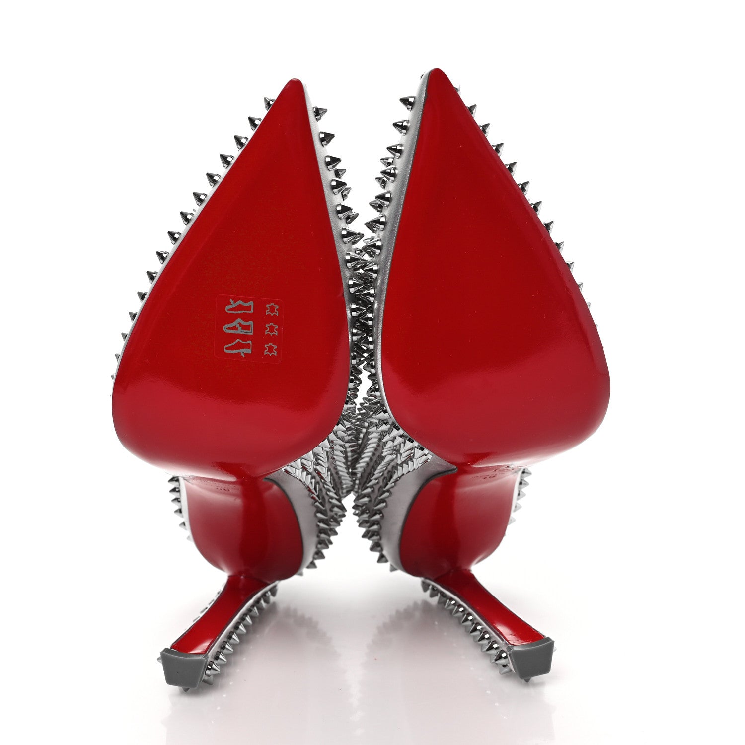 Christian Louboutin Metallic Nappa Condora Spikes 100 Pumps 40 Silver 5 of 7