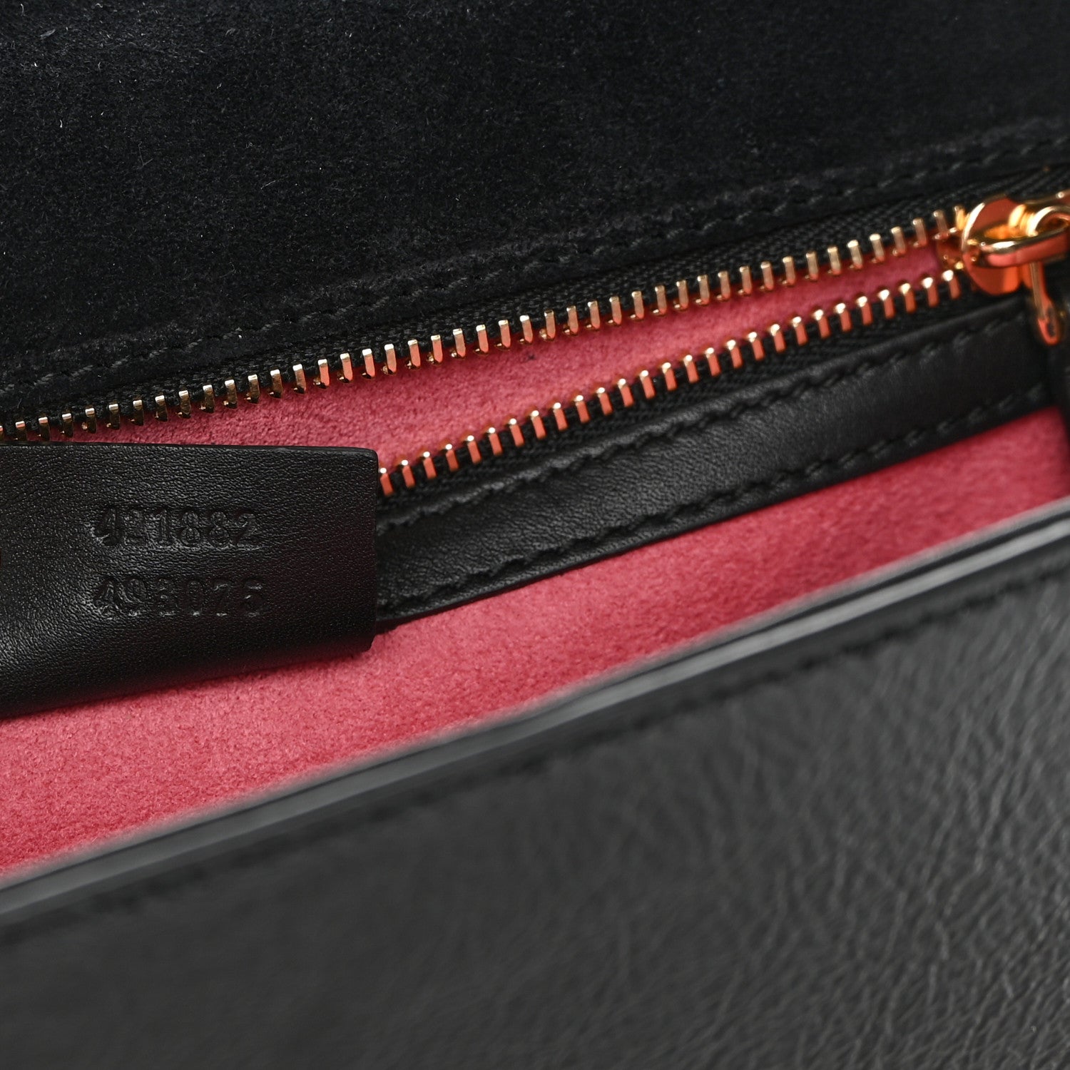 Gucci Calfskin Embroidered Small Sylvie Shoulder Bag Black 7 of 15