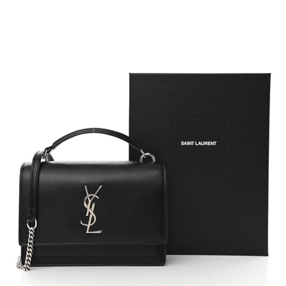 Saint Laurent Calfskin Monogram Sunset Chain Wallet Black 17 of 17