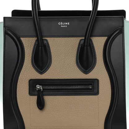 Celine Bullhide Drummed Calfskin Micro Tri-Color Luggage Antarctic 6 of 13