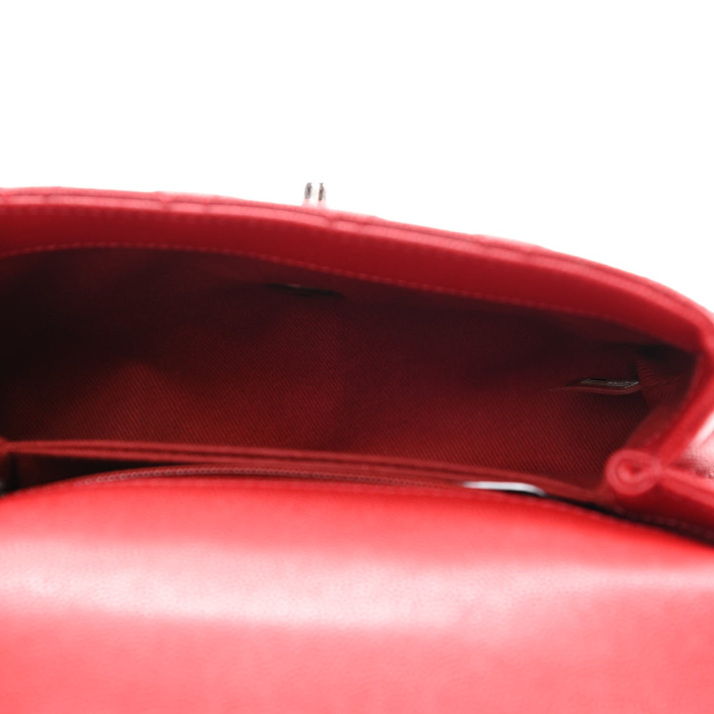 Caviar Quilted Mini Coco Handle Flap Dark Red