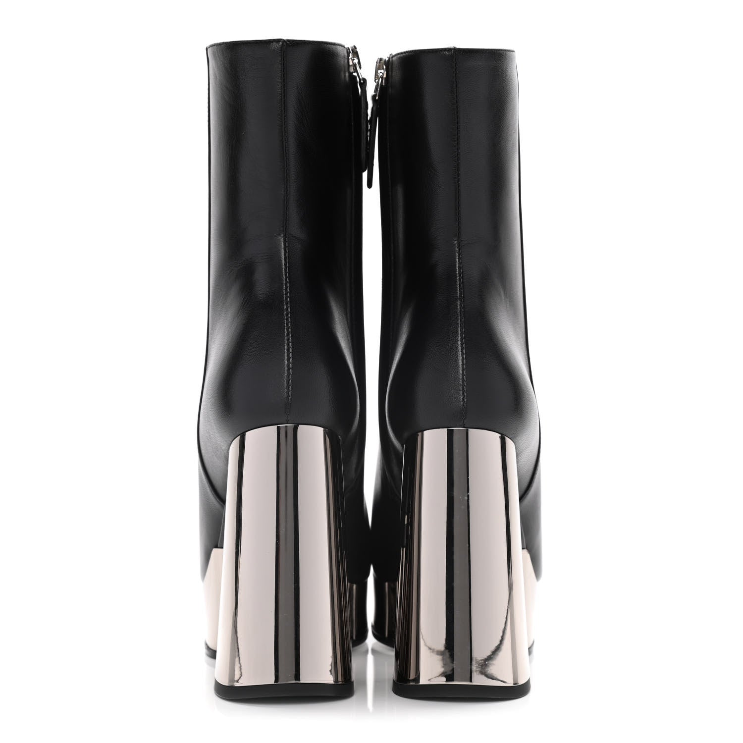 Gucci Malaga Kid Chrome Ankle Boots 36 Black 6 of 14