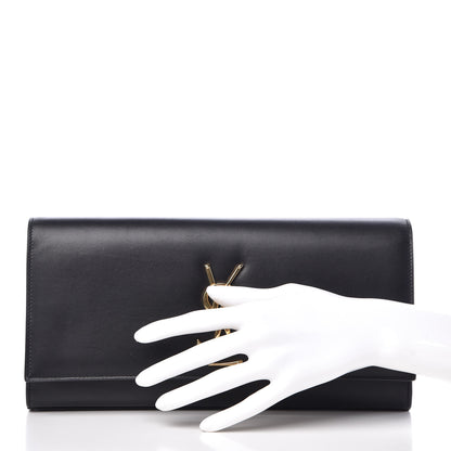Saint Laurent Calfskin Classic Monogram Cassandre Clutch Black 2 of 9