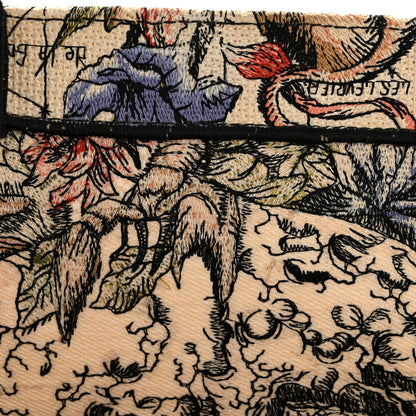 Christian Dior Canvas Embroidered Large Zodiac Book Tote Latte Multicolor 11 of 15