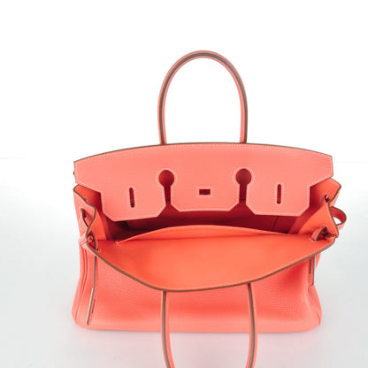Hermes Taurillon Clemence Birkin 35 Crevette 22 of 26
