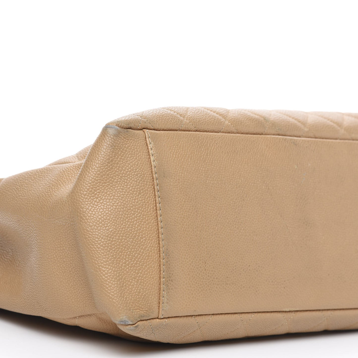 Caviar Quilted Grand Shopping Tote GST Beige Clair