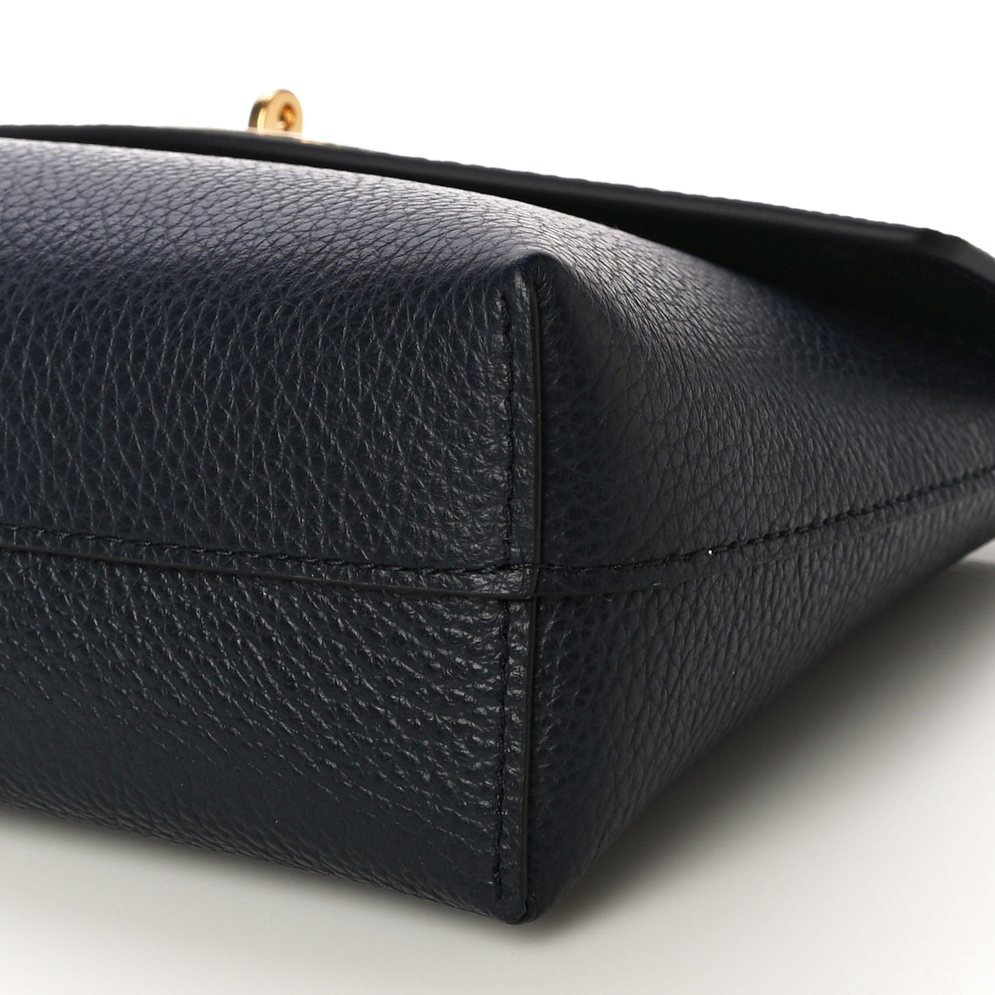 Classic Grain Calfskin Darley Cosmetic Pouch Bright Navy