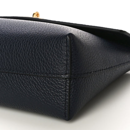Mulberry Classic Grain Calfskin Darley Cosmetic Pouch Bright Navy 9 of 9