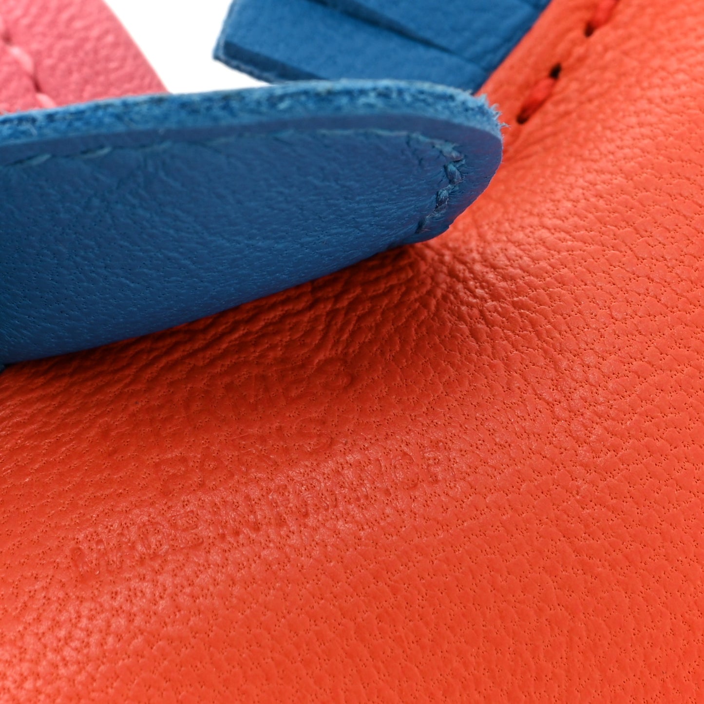 Milo Lambskin Grigri Rodeo Horse Bag Charm PM Orange Poppy