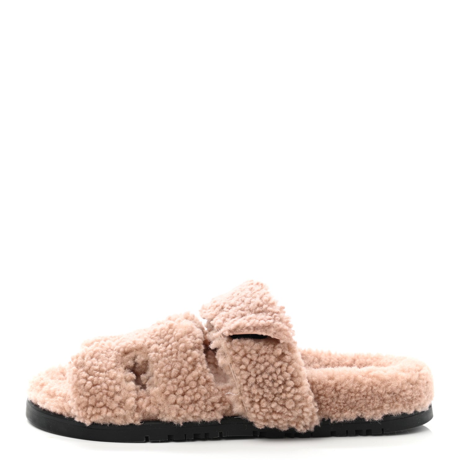 Hermes Woolskin Womens Chypre Sandals 35 Bois De Santal 1 of 7
