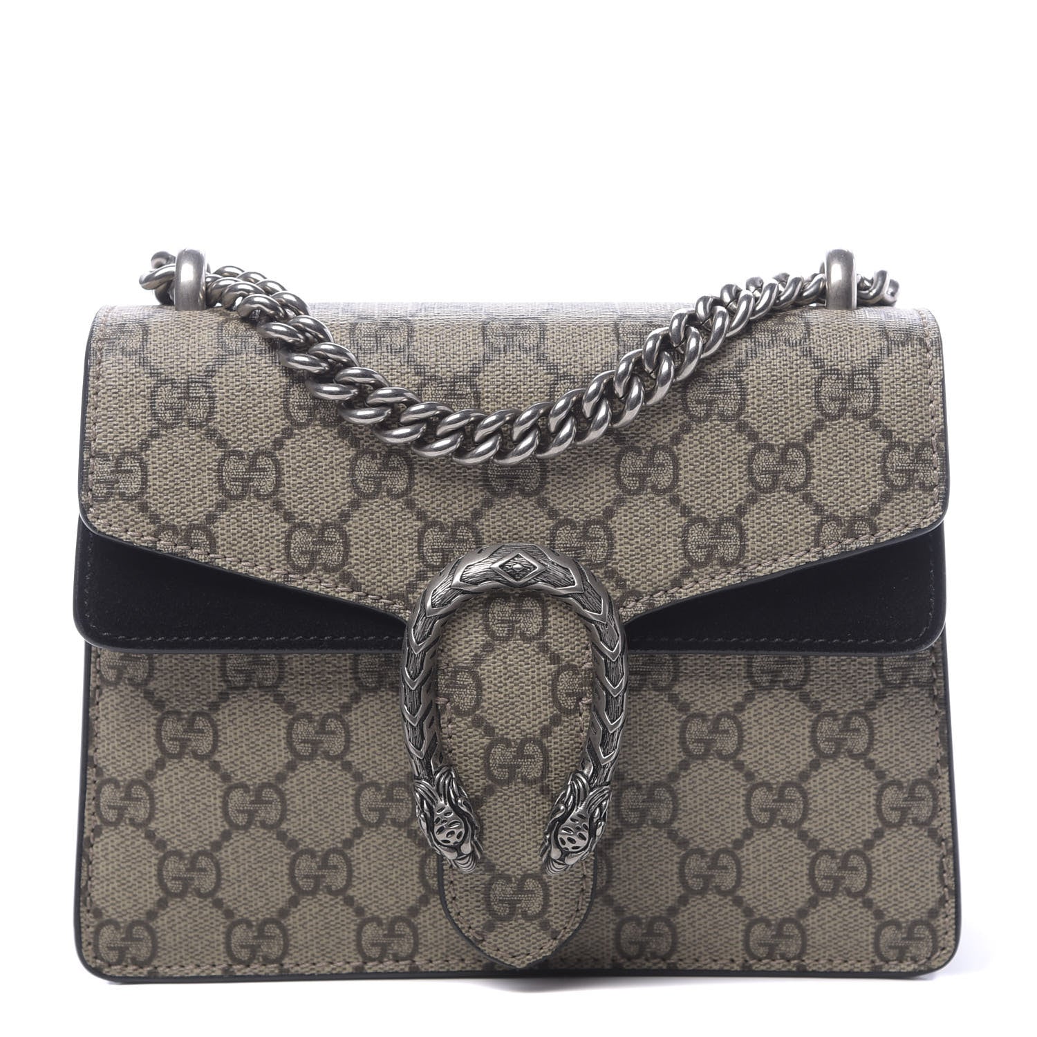 Gucci GG Supreme Monogram Mini Dionysus Shoulder Bag Black 1 of 12