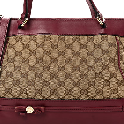 Gucci Monogram Web Mayfair Top Handle Satchel Beige Pink 8 of 11