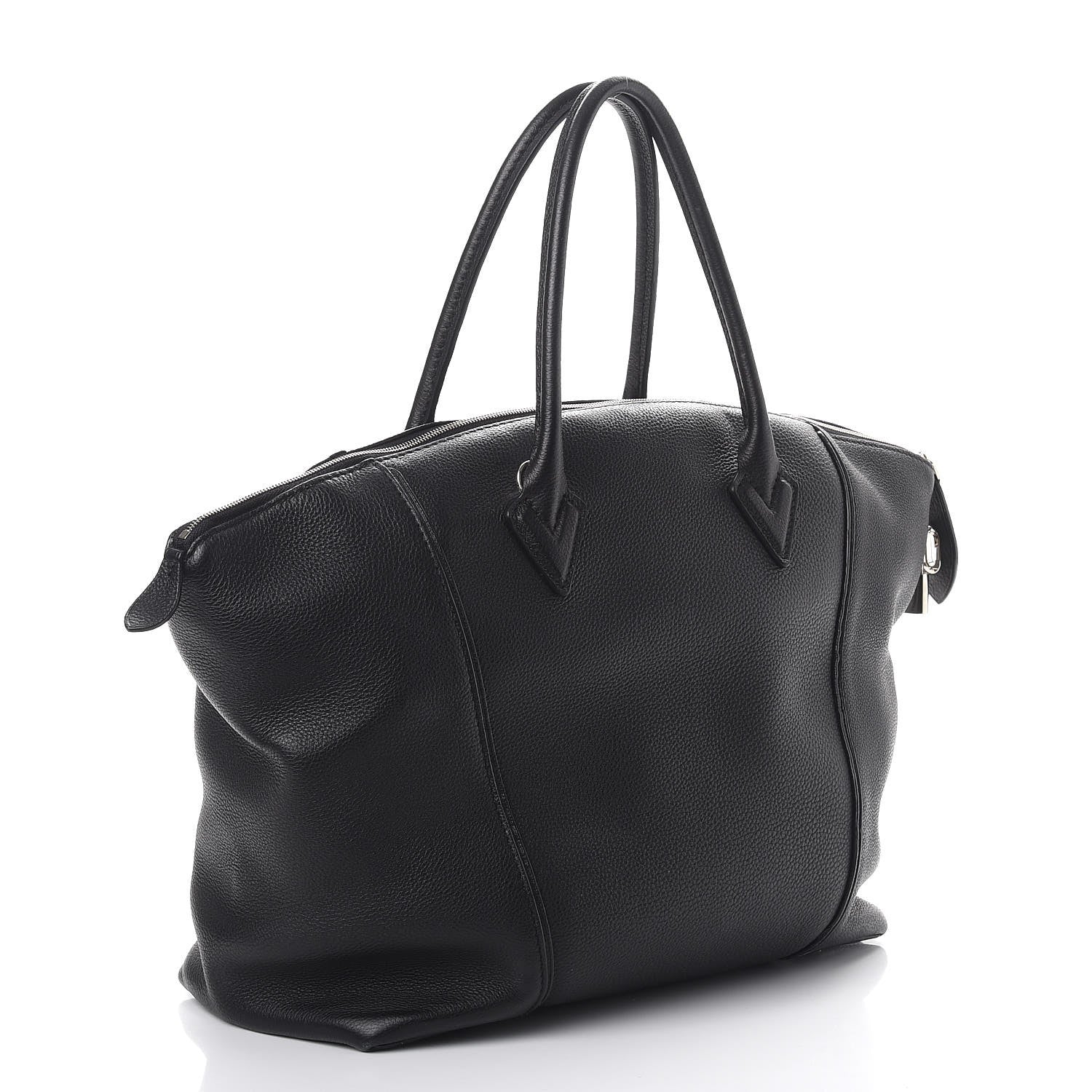 Louis Vuitton Veau Cachemire Soft Lockit MM Black 3 of 11