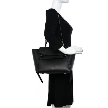 Celine Grained Calfskin Mini Belt Bag Black 2 of 10