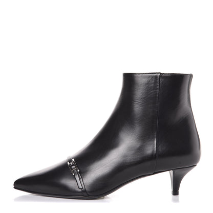 Hermes Calfskin Perrine Ankle Boots 37 Black 1 of 8