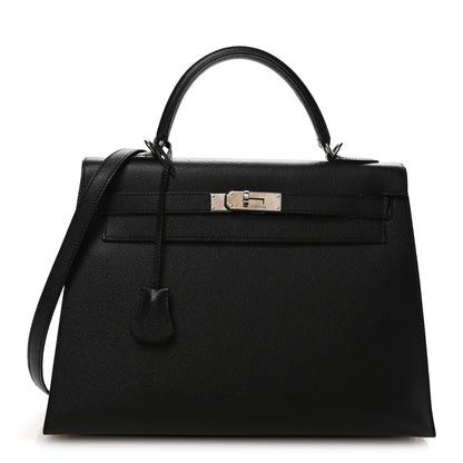 Hermes Epsom Kelly Sellier 32 Black 1 of 11