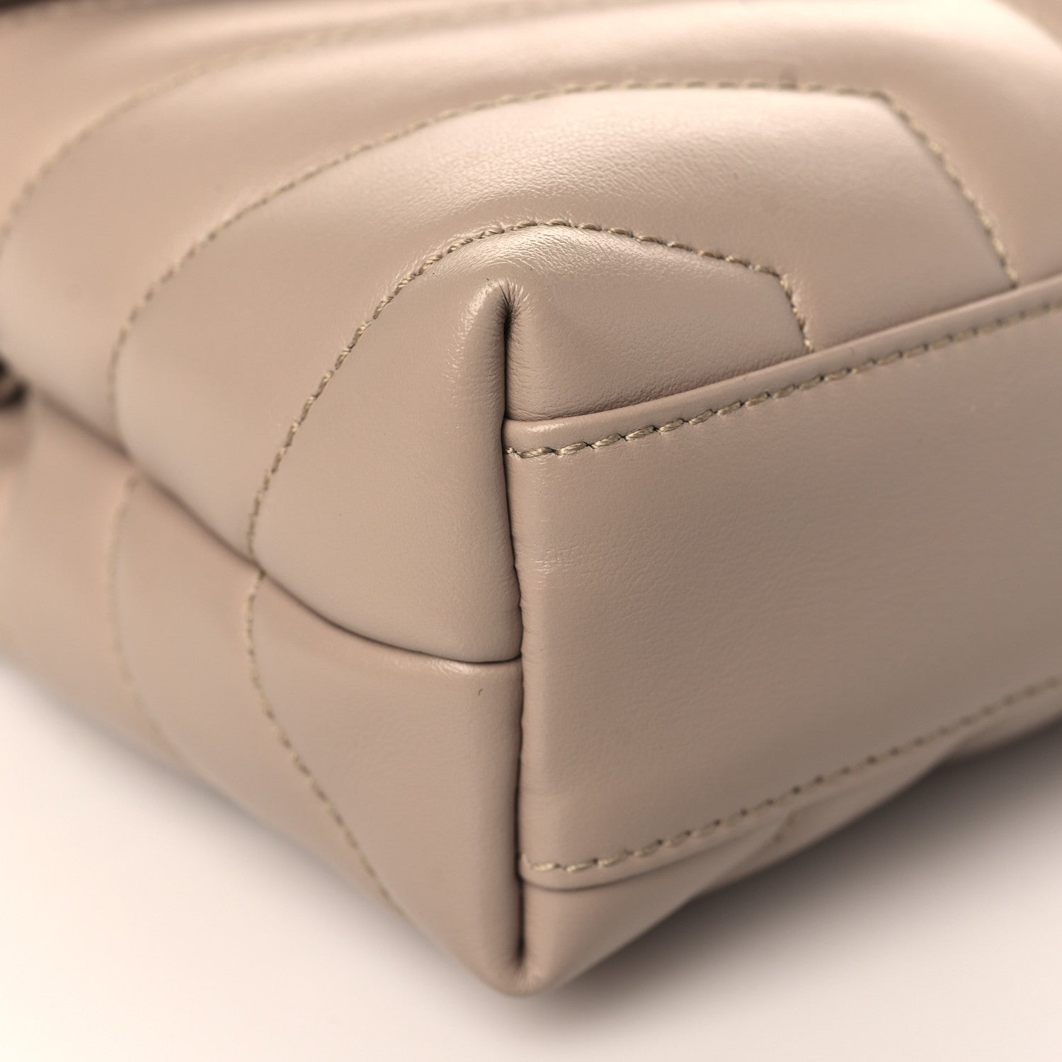 Saint Laurent Calfskin Y Quilted Monogram Toy Loulou Satchel Latte 7 of 9