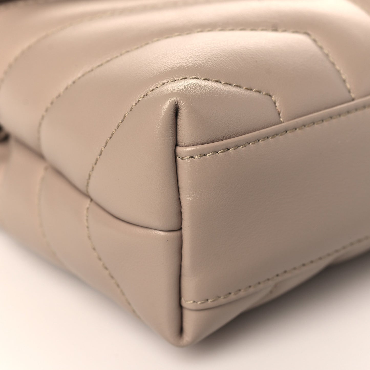 Calfskin Y Quilted Monogram Toy Loulou Satchel Latte