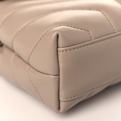 Saint Laurent Calfskin Y Quilted Monogram Toy Loulou Satchel Latte 7 of 9