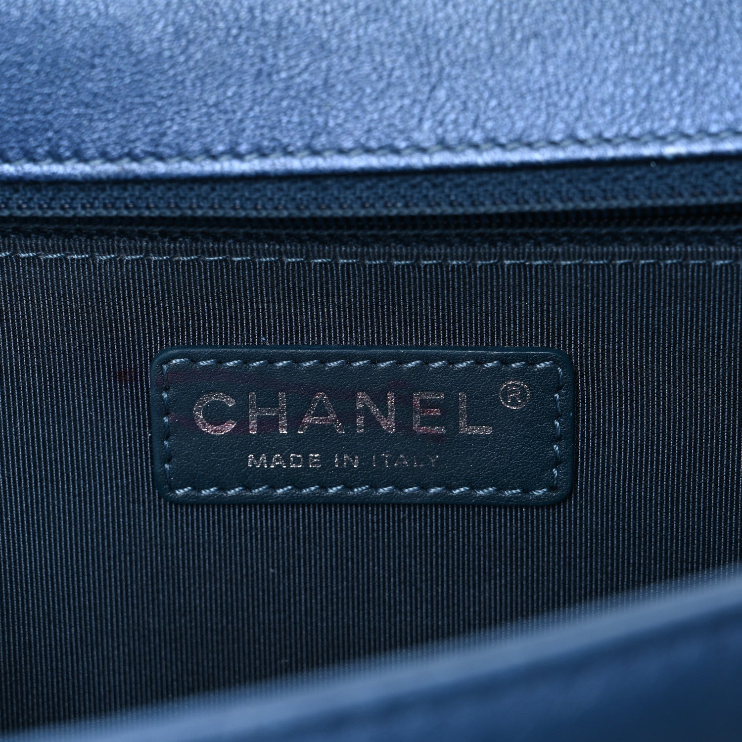 Chanel Perforated Lambskin Quilted New Medium Boy Flap Blue 6 of 13