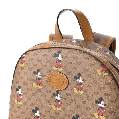 Gucci X DISNEY Mini Vintage GG Supreme Monogram Mickey Mouse Small Dome Backpack Beige Vintage Sun Oil 7 of 7
