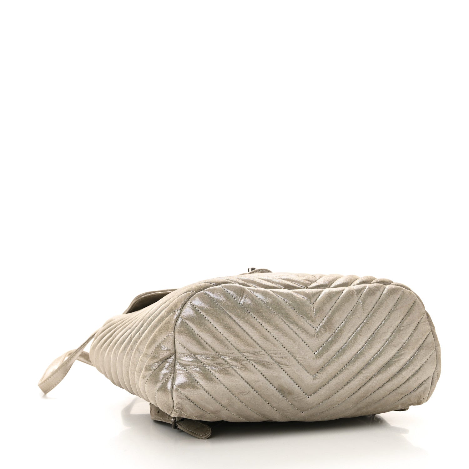 Chanel Iridescent Calfskin Chevron Quilted Large Urban Spirit Backpack Silver 4 of 10