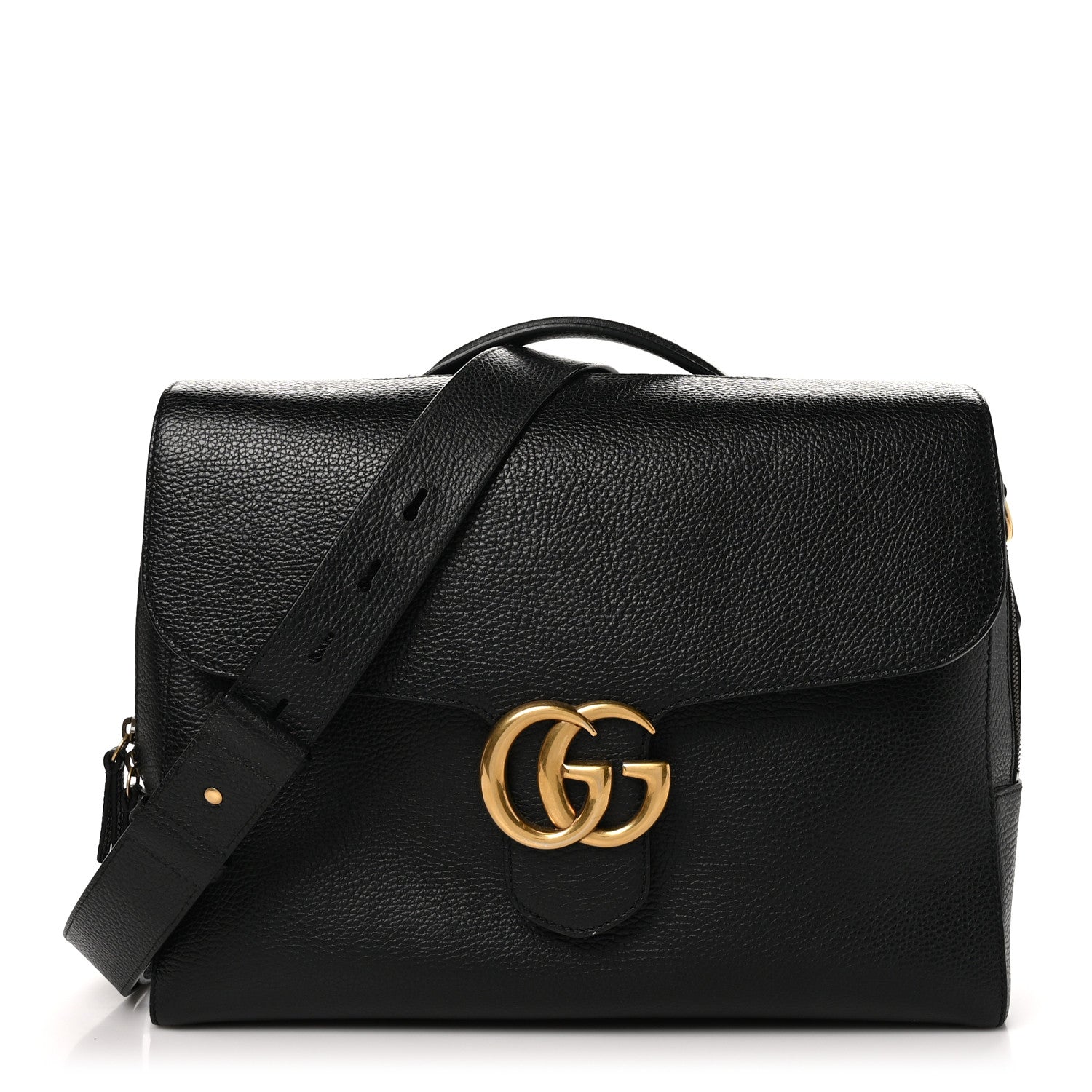 Gucci Dollar Calfskin GG Marmont Briefcase Black 1 of 11