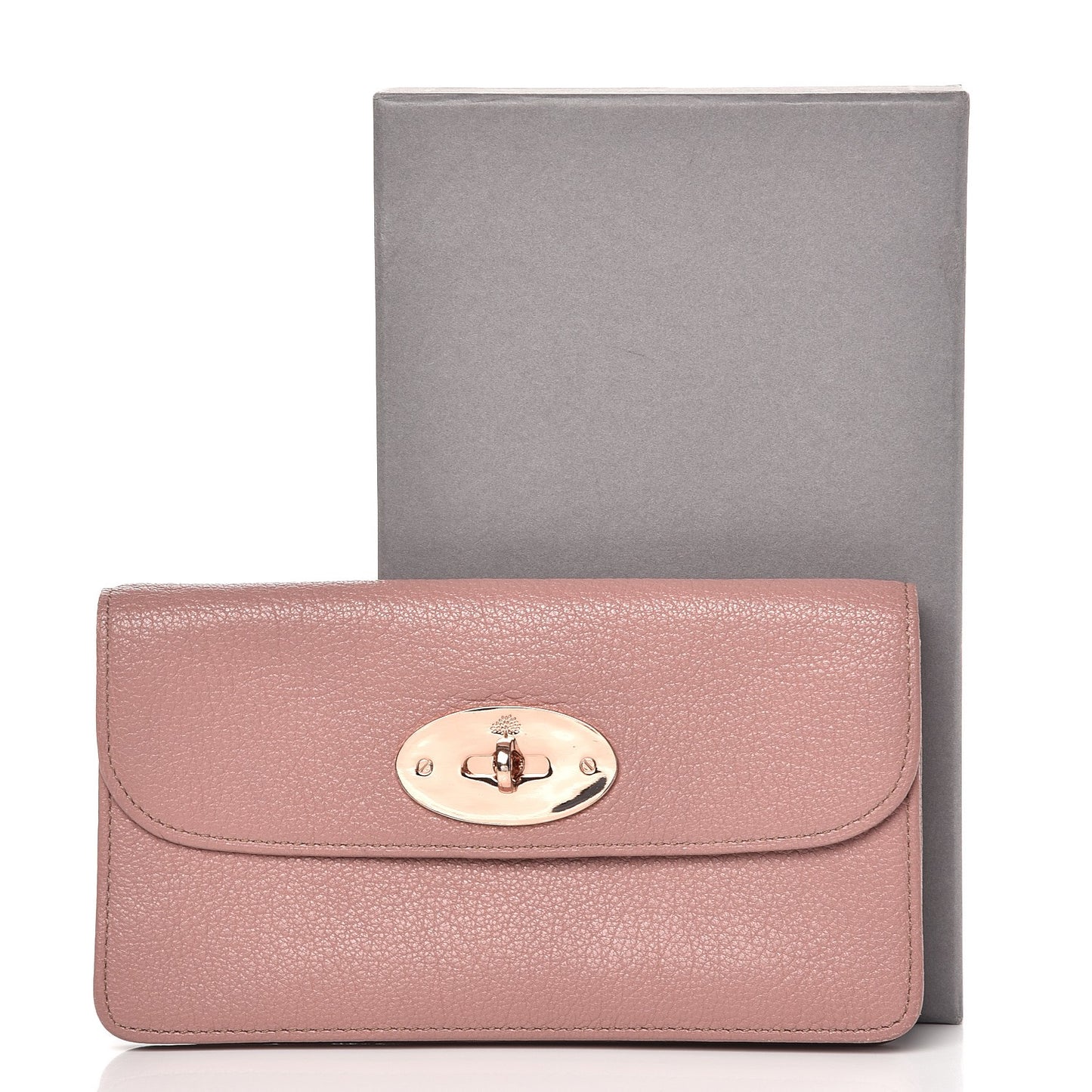 Glossy Goat Long Locked Purse Clutch Dark Blush