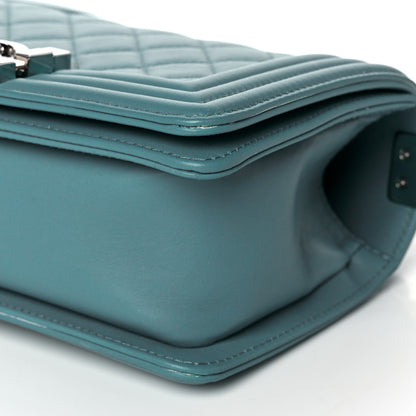 Chanel Lambskin Quilted Small Boy Flap Dark Turquoise 11 of 15
